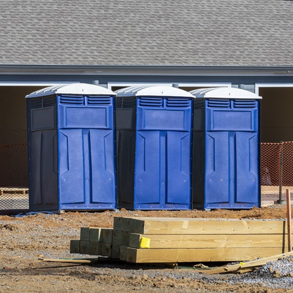 how often are the porta potties cleaned and serviced during a rental period in Riverton